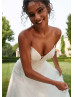 Ivory Pearl Beaded Tulle Keyhole Back Graceful Wedding Dress